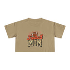 Football Mom Cheetah Print Crop Tee