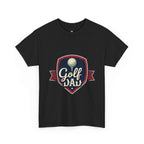 Retro Badge Style: The Vintage Golf Dad Shield Tee