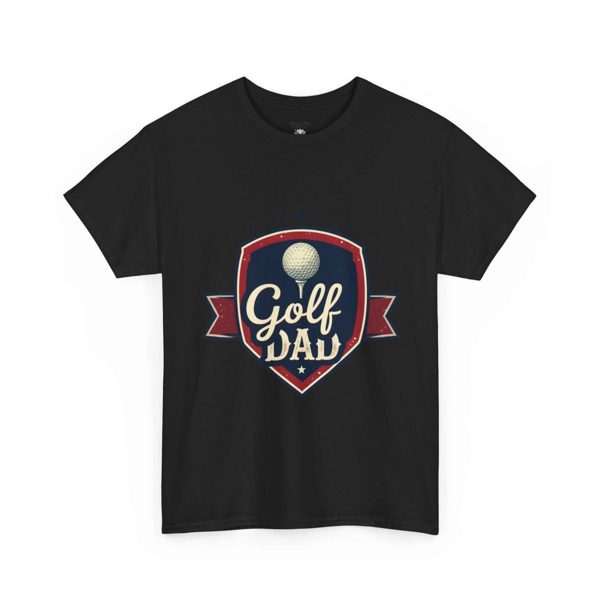 Retro Badge Style: The Vintage Golf Dad Shield Tee
