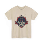 Retro Badge Style: The Vintage Wrestling Dad Shield Tee