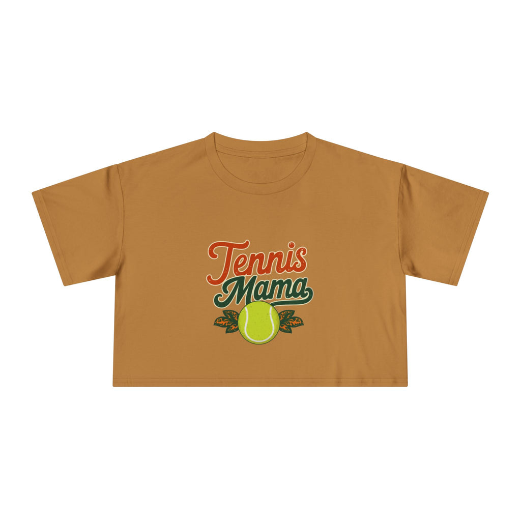 Tennis Mama Crop Tee | Retro Tennis Graphic, Mom Sports Top - Magnolia Wild SC