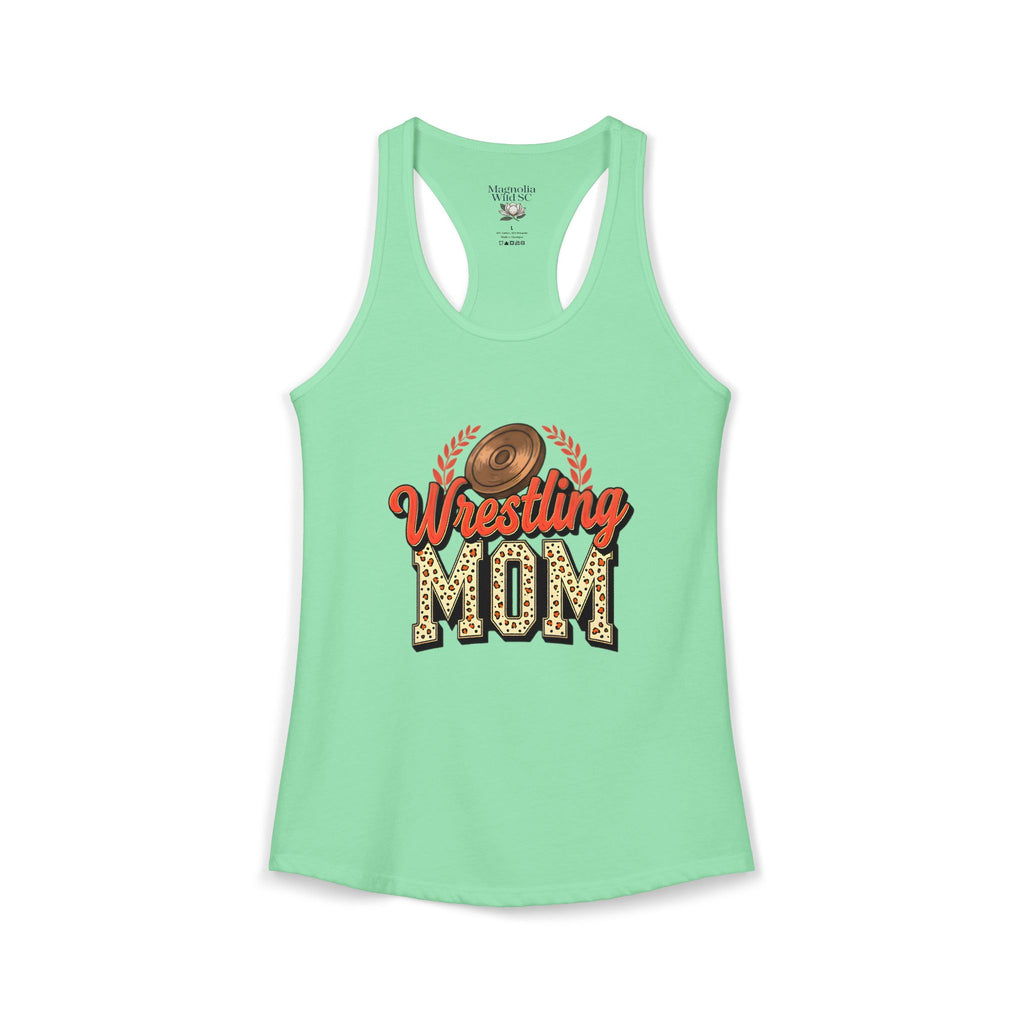 Wrestling Mom Racerback Tank – Personalized Name & Number Option | Lightweight Women’s Wrestling Tank Top - Magnolia Wild SC