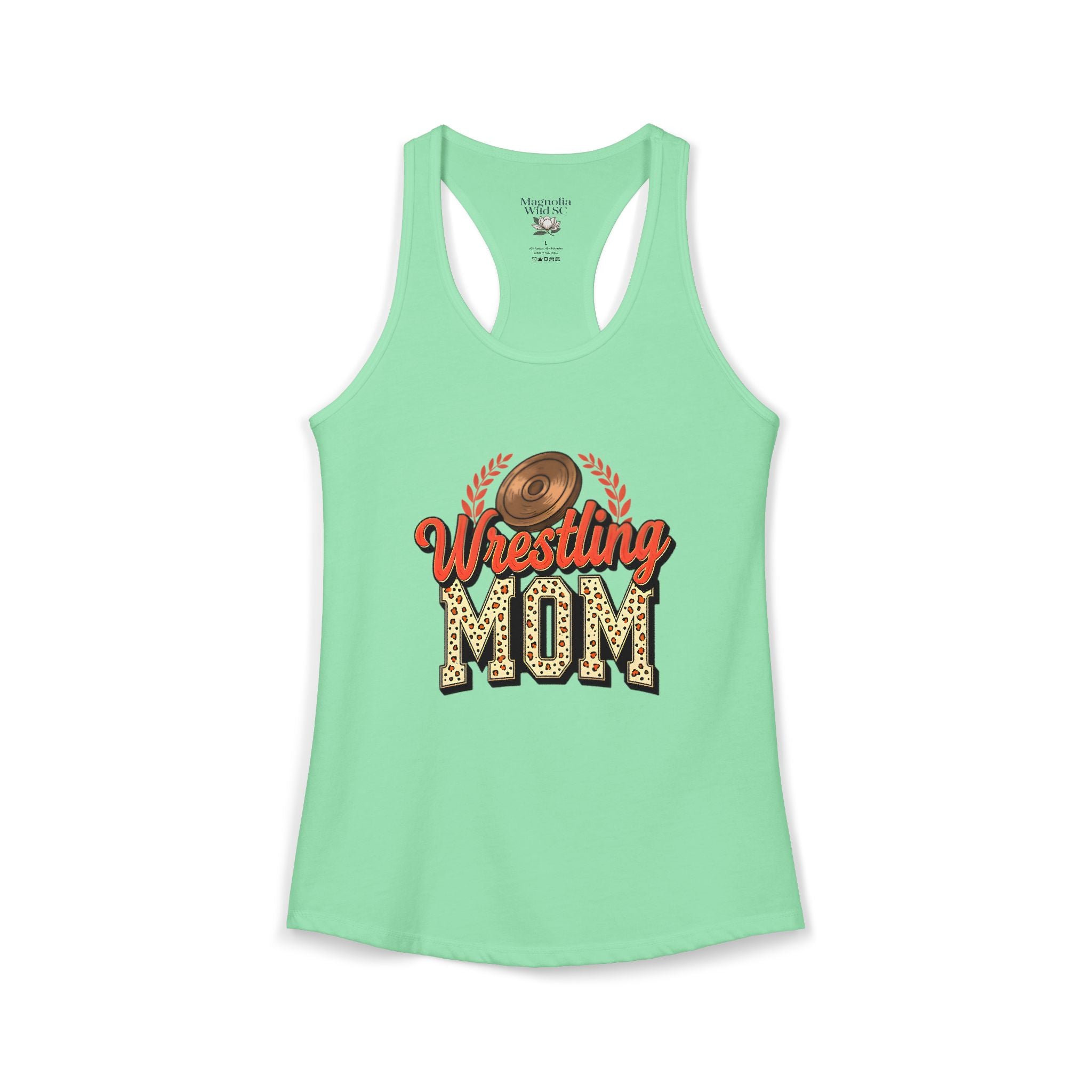 Wrestling Mom Racerback Tank – Personalized Name & Number Option | Lightweight Women’s Wrestling Tank Top - Magnolia Wild SC