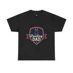 Retro Badge Style: The Vintage Wrestling Dad Shield Tee
