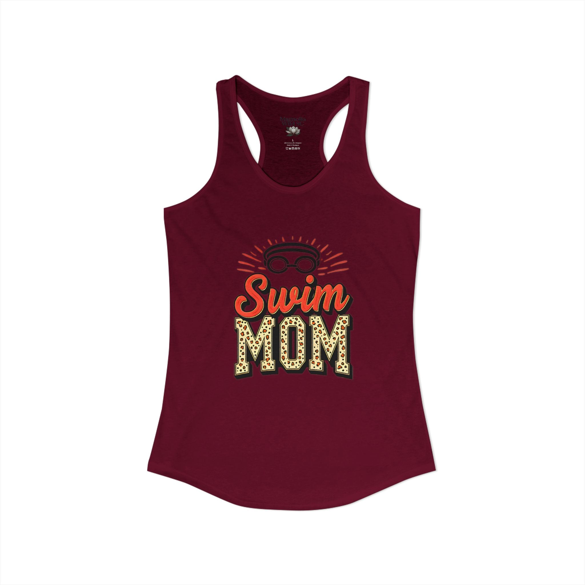Swim Mom Racerback Tank – Personalized Name & Number Option - Magnolia Wild SC