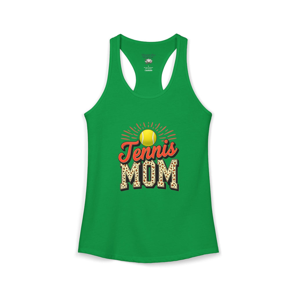 Mom Tennis Mom Racerback Tank – Personalized Name & Number Option | Lightweight Women’s Tennis Tank Top - Magnolia Wild SC
