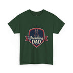 Retro Badge Style: The Vintage Wrestling Dad Shield Tee