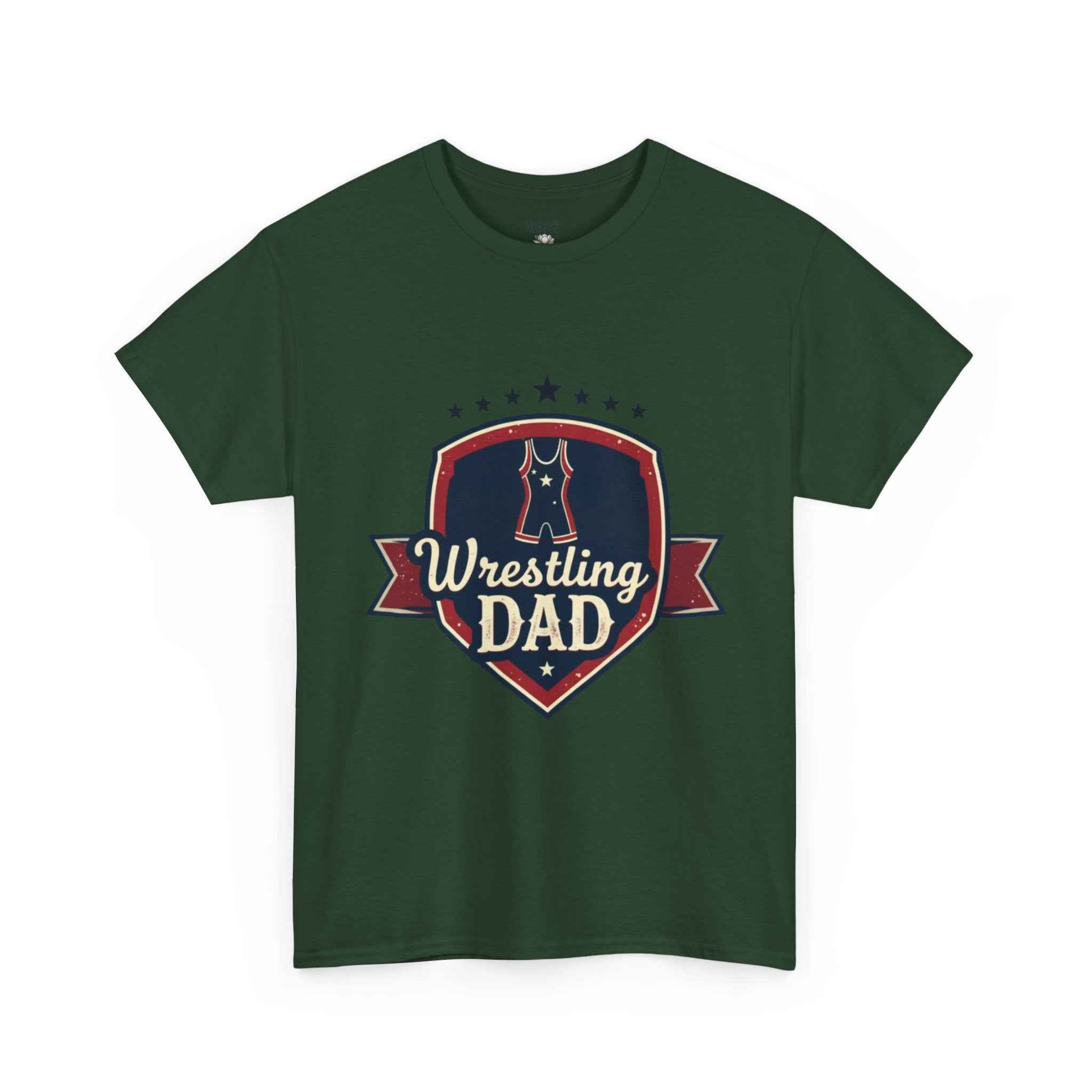 Retro Badge Style: The Vintage Wrestling Dad Shield Tee