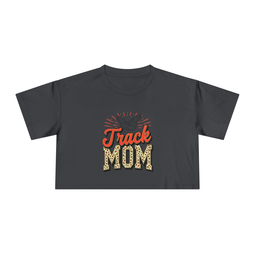 Track Mom Cheetah Print Women's Crop Tee - Magnolia Wild SC