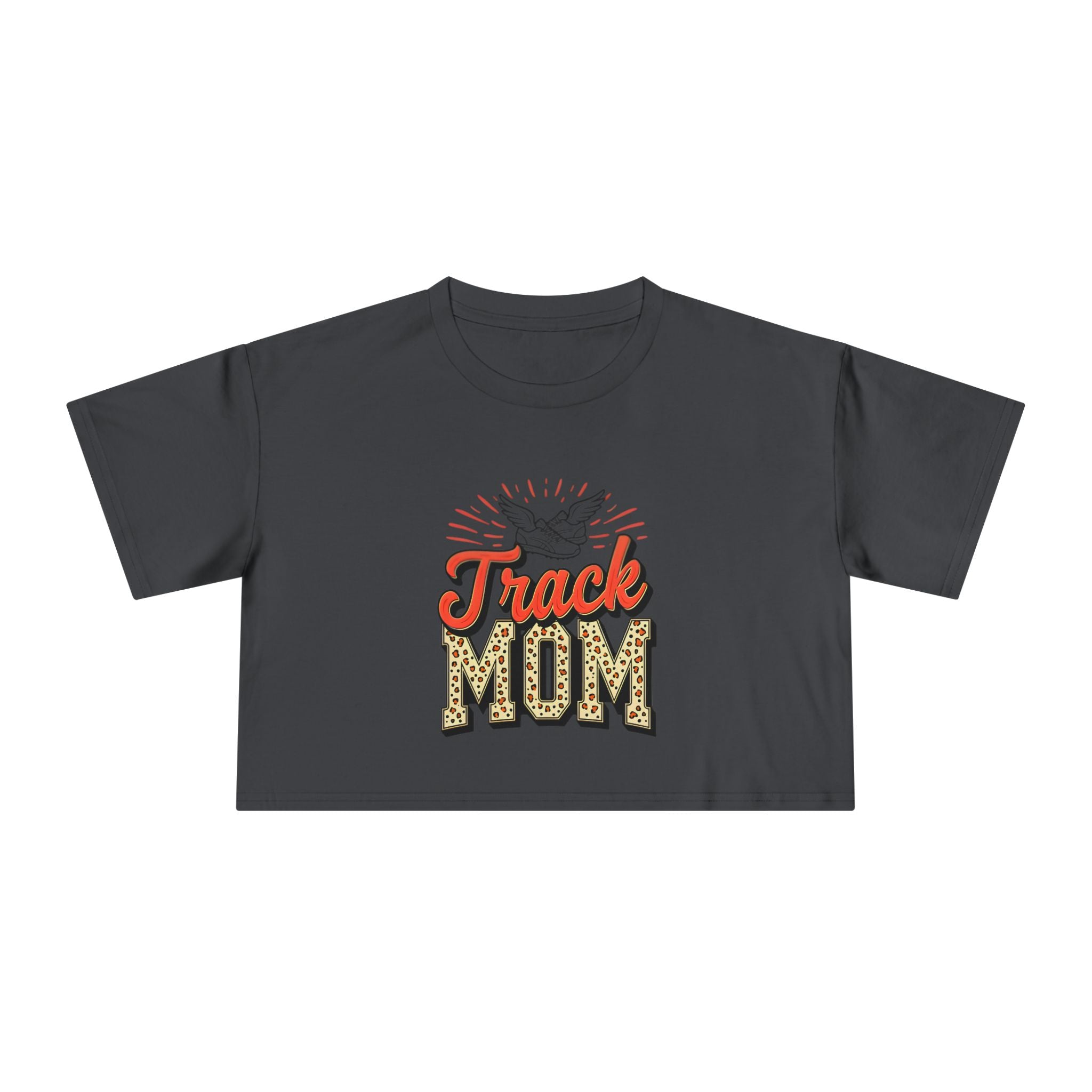 Track Mom Cheetah Print Women's Crop Tee - Magnolia Wild SC