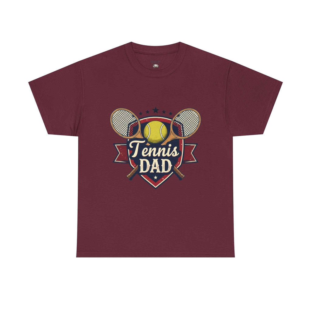 Retro Badge Style: The Vintage Tennis Dad Shield Tee