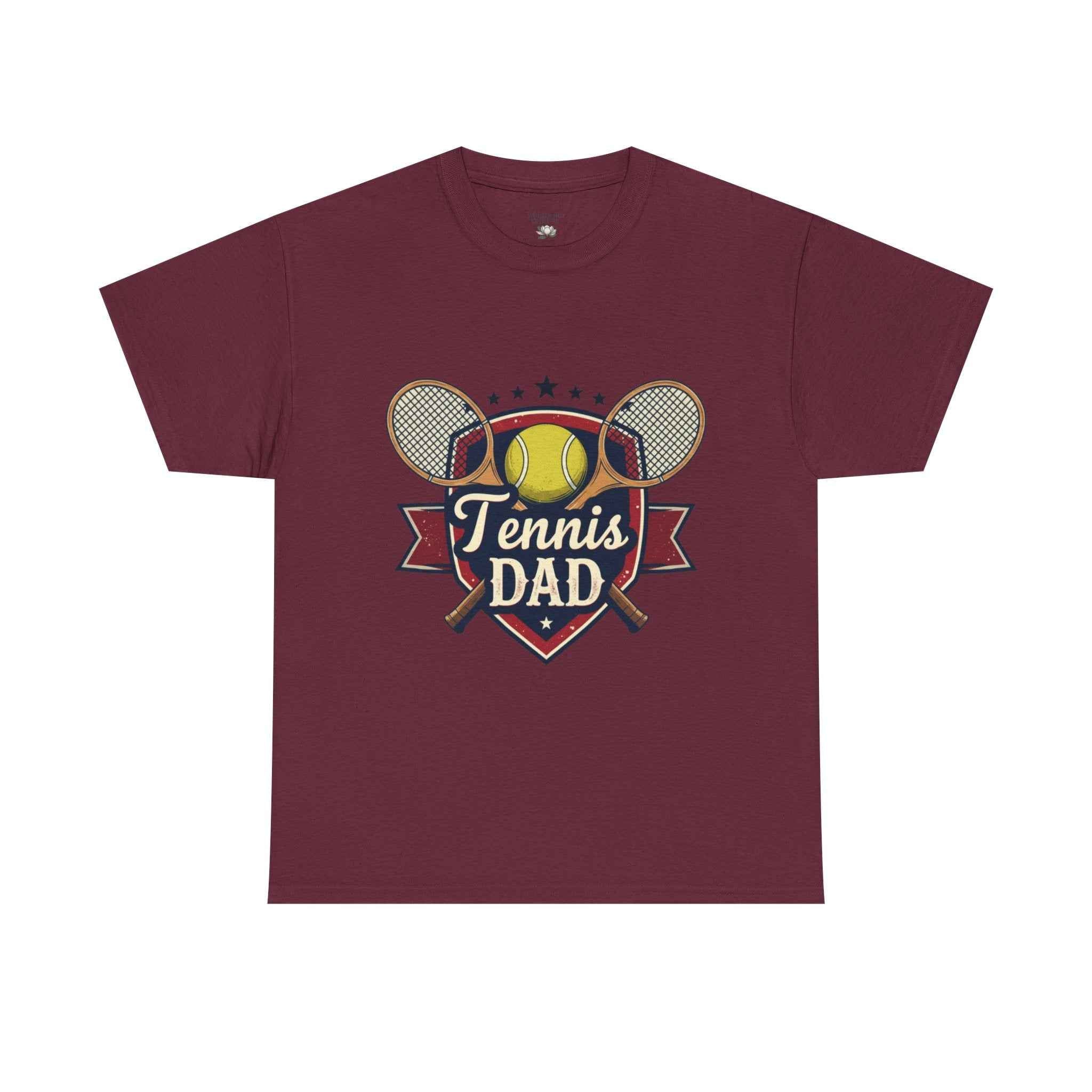 Retro Badge Style: The Vintage Tennis Dad Shield Tee