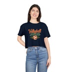 Volleyball Mama Crop Tee | Retro Volleyball Graphic, Mom Sports Top - Magnolia Wild SC