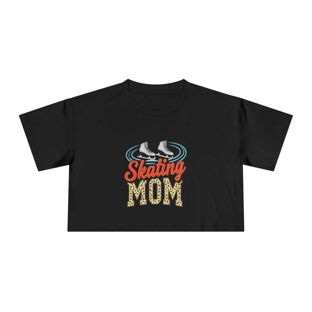 Figure Skating Mom Cheetah Print Women's Crop Tee - Magnolia Wild SC