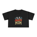 Figure Skating Mom Cheetah Print Women's Crop Tee - Magnolia Wild SC