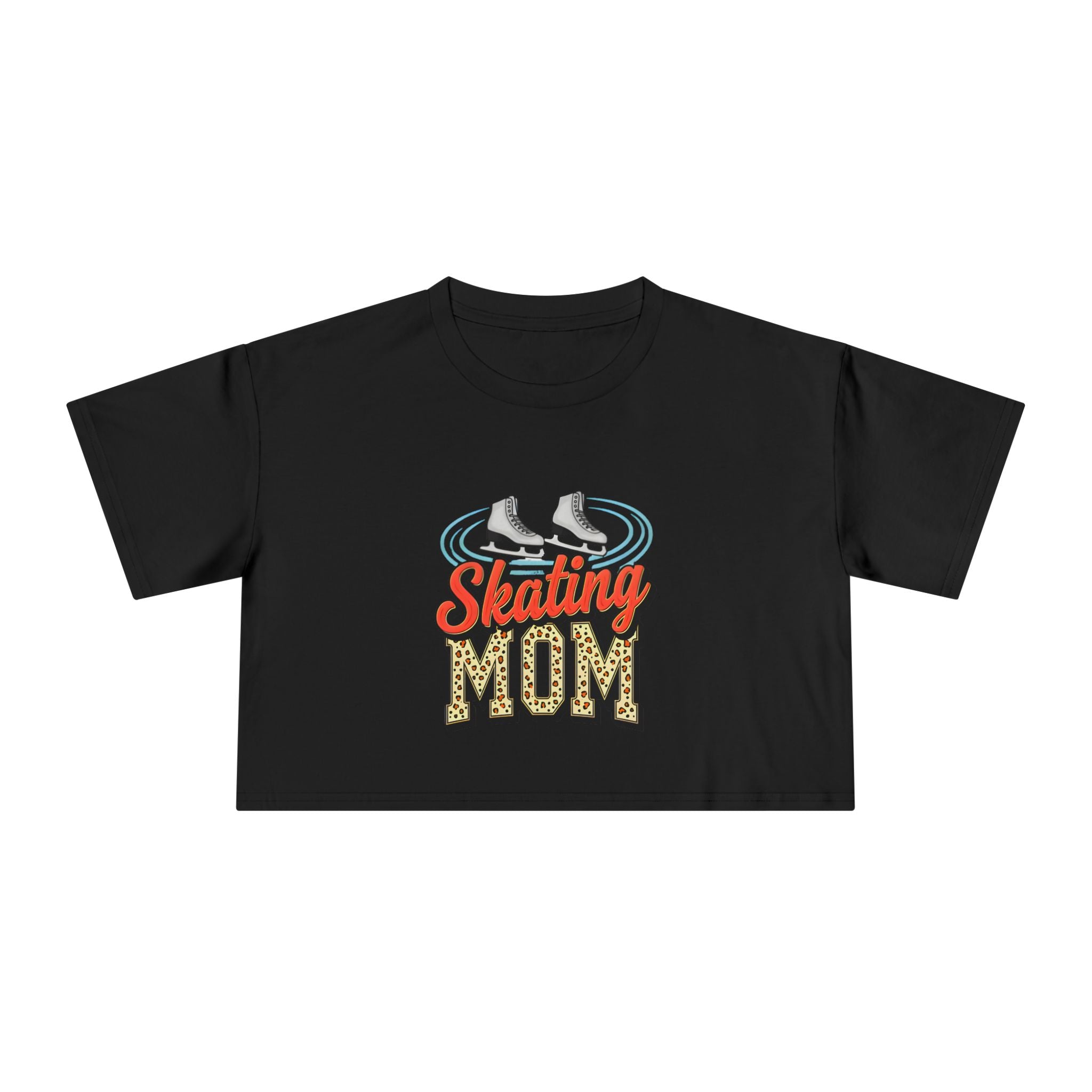 Figure Skating Mom Cheetah Print Women's Crop Tee - Magnolia Wild SC