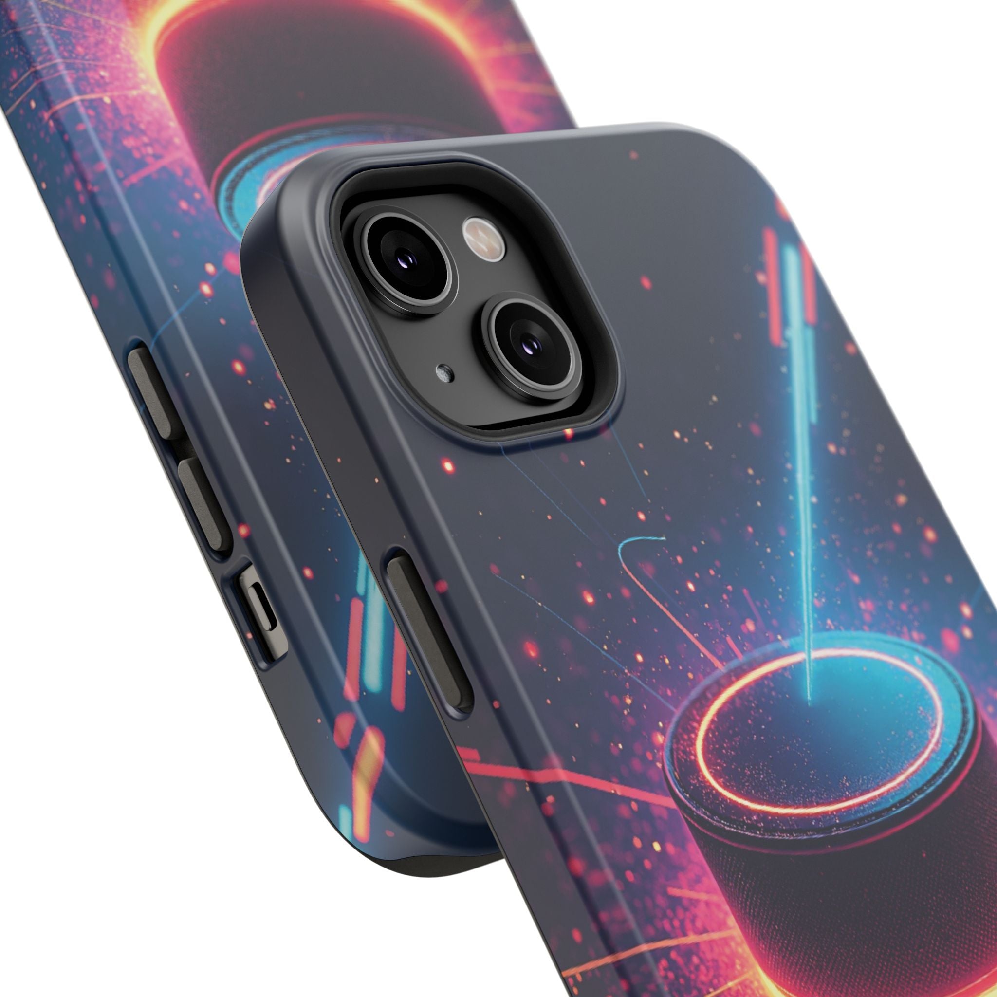 Neon Laser Hockey Puck Impact-Resistant Phone Case - Magnolia Wild SC