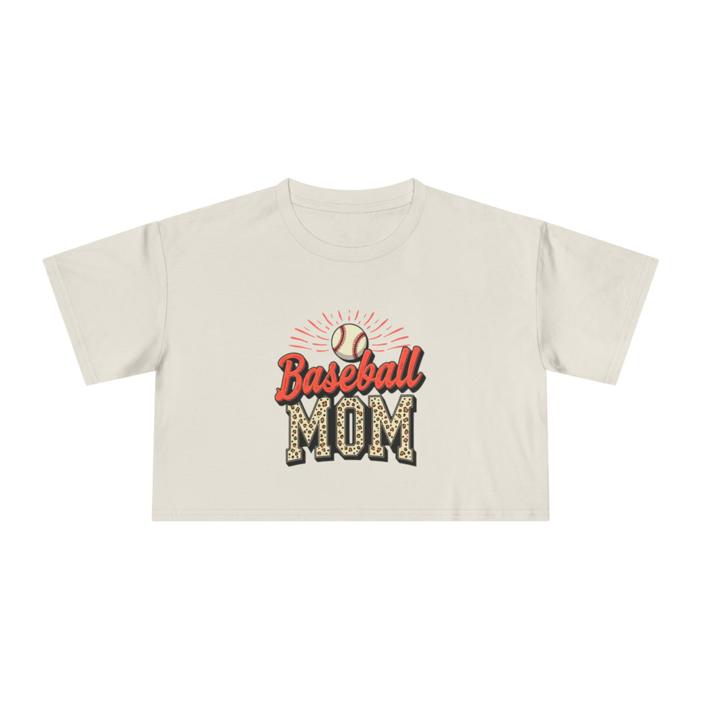 Baseball Mom Cheetah Print Women's Crop Tee - Magnolia Wild SC