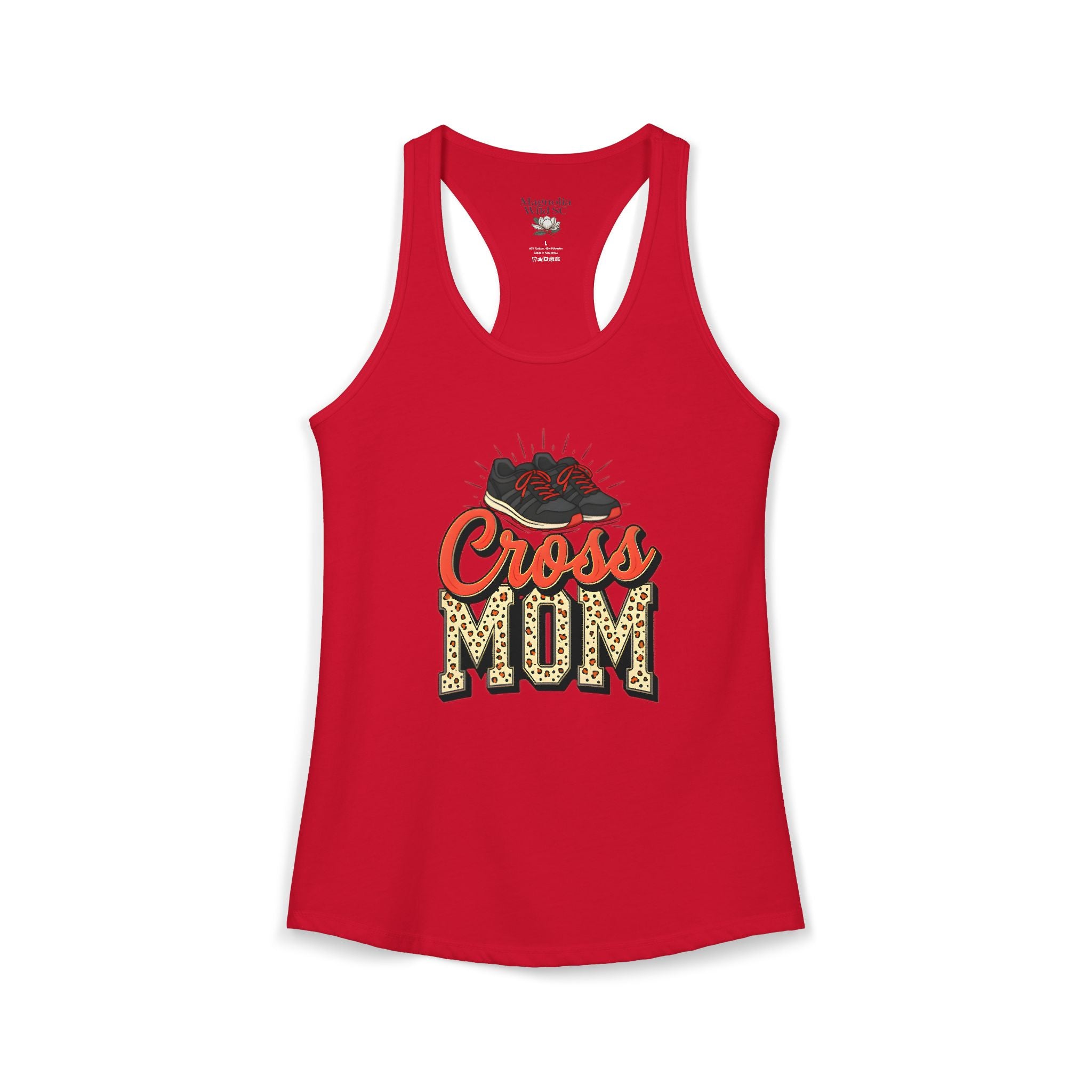 Mom Cross Country Mom Racerback Tank – Personalized Name & Number Option - Magnolia Wild SC
