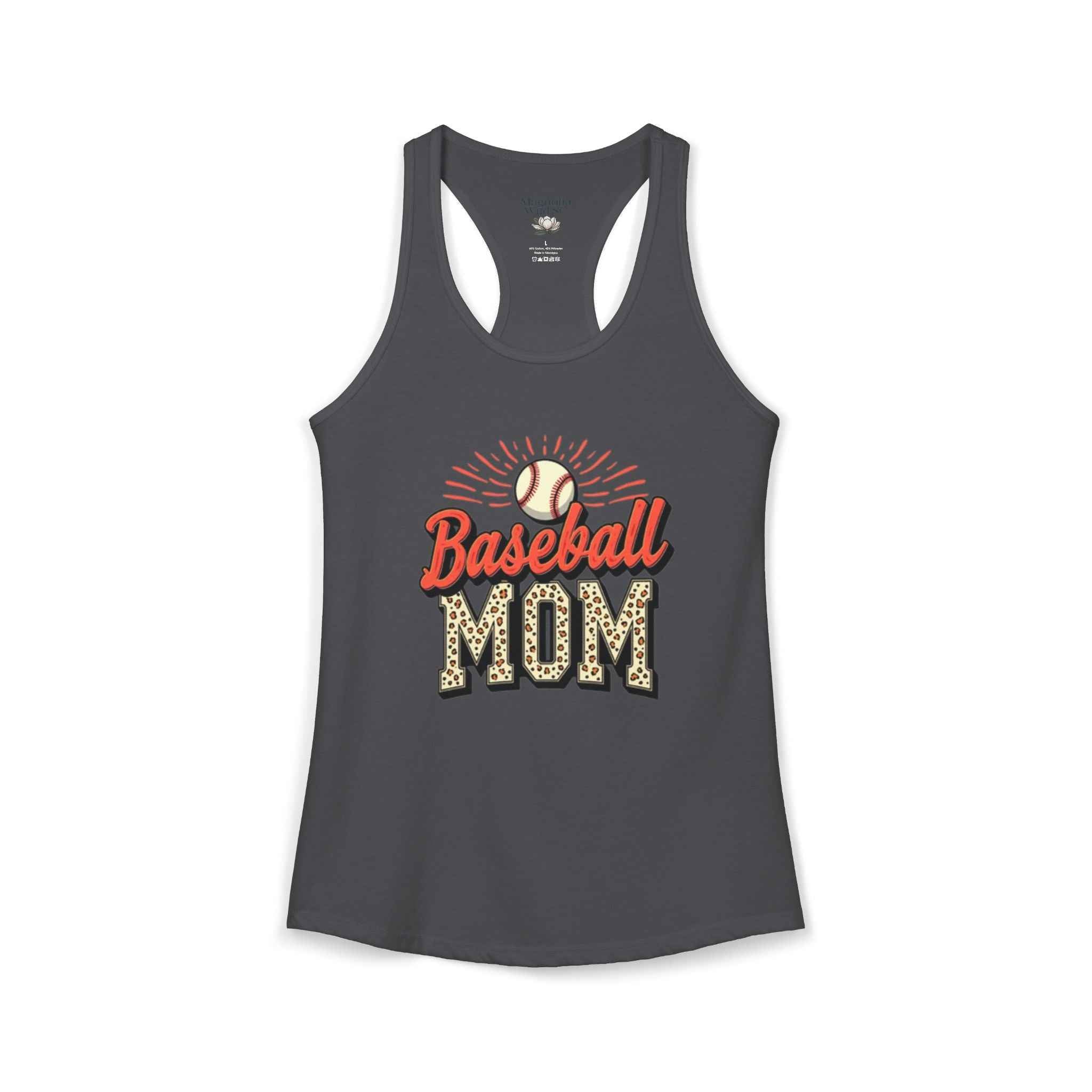 Baseball Mom Racerback Tank – Personalized Name & Number Option