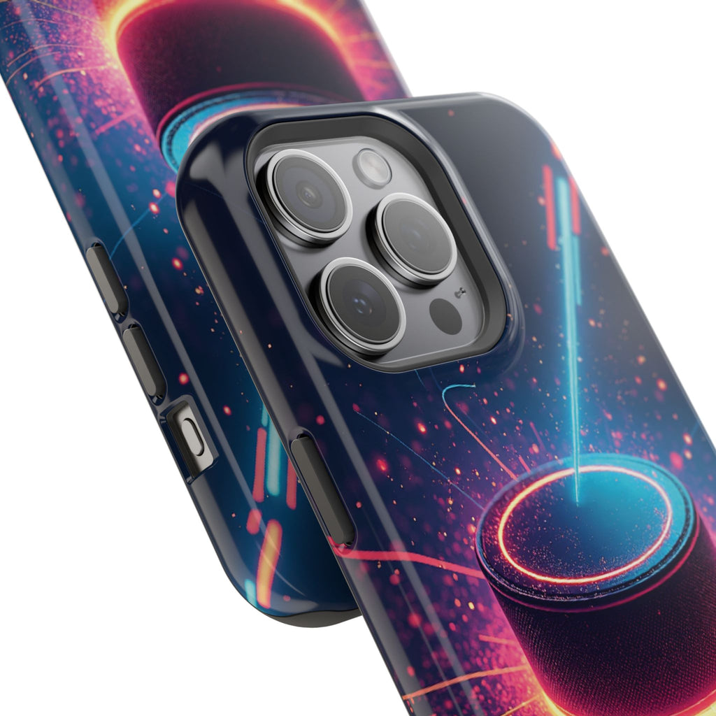 Neon Laser Hockey Puck Impact-Resistant Phone Case - Magnolia Wild SC