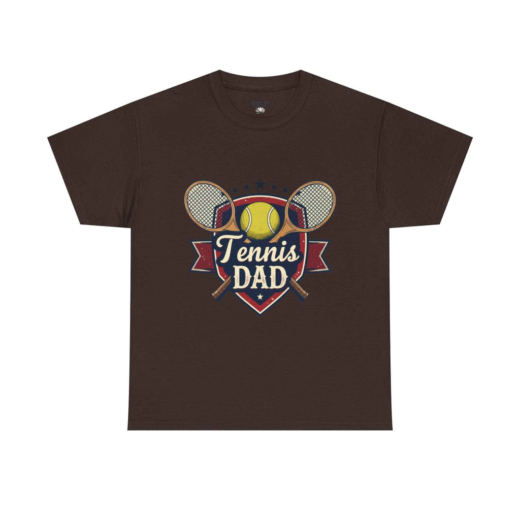 Retro Badge Style: The Vintage Tennis Dad Shield Tee