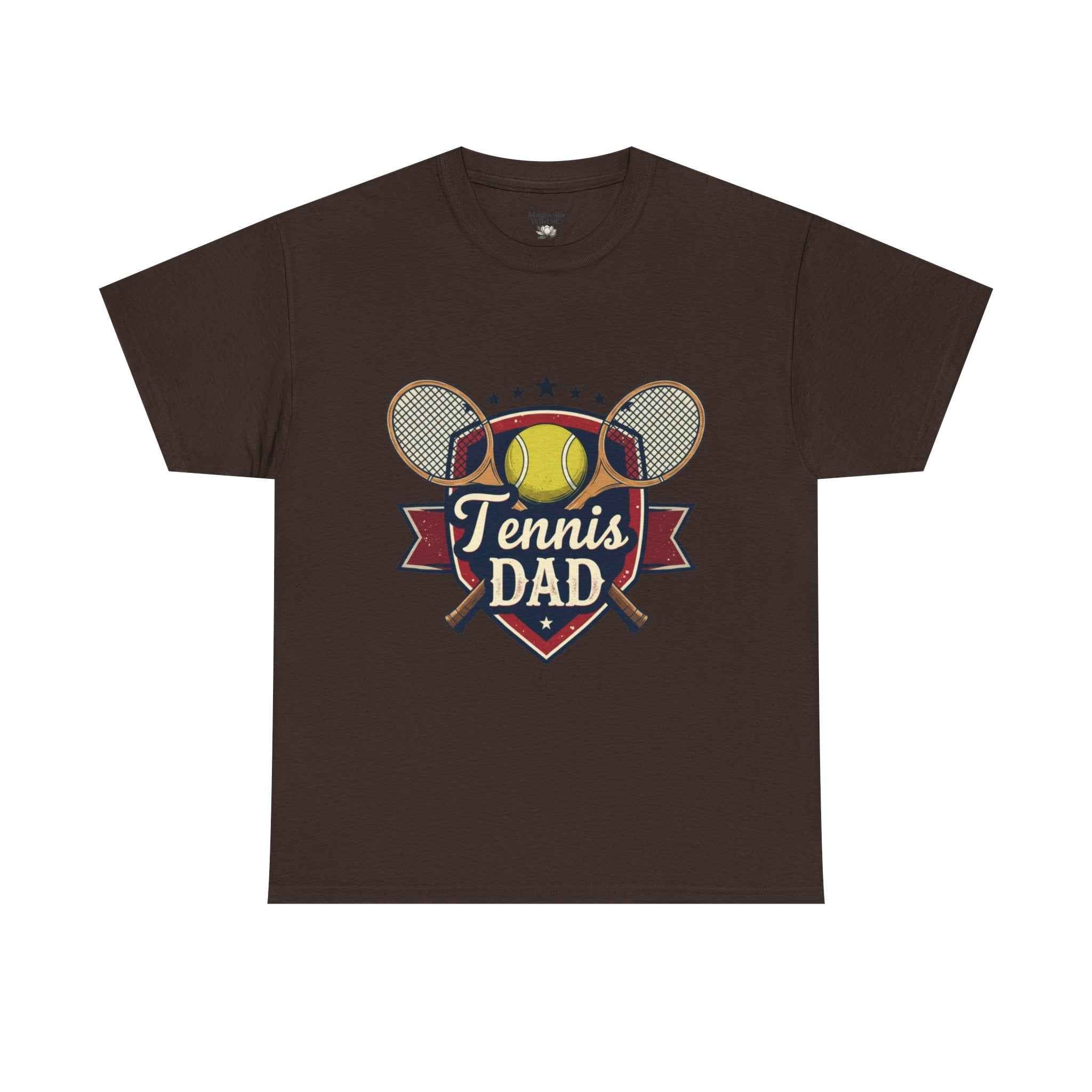Retro Badge Style: The Vintage Tennis Dad Shield Tee