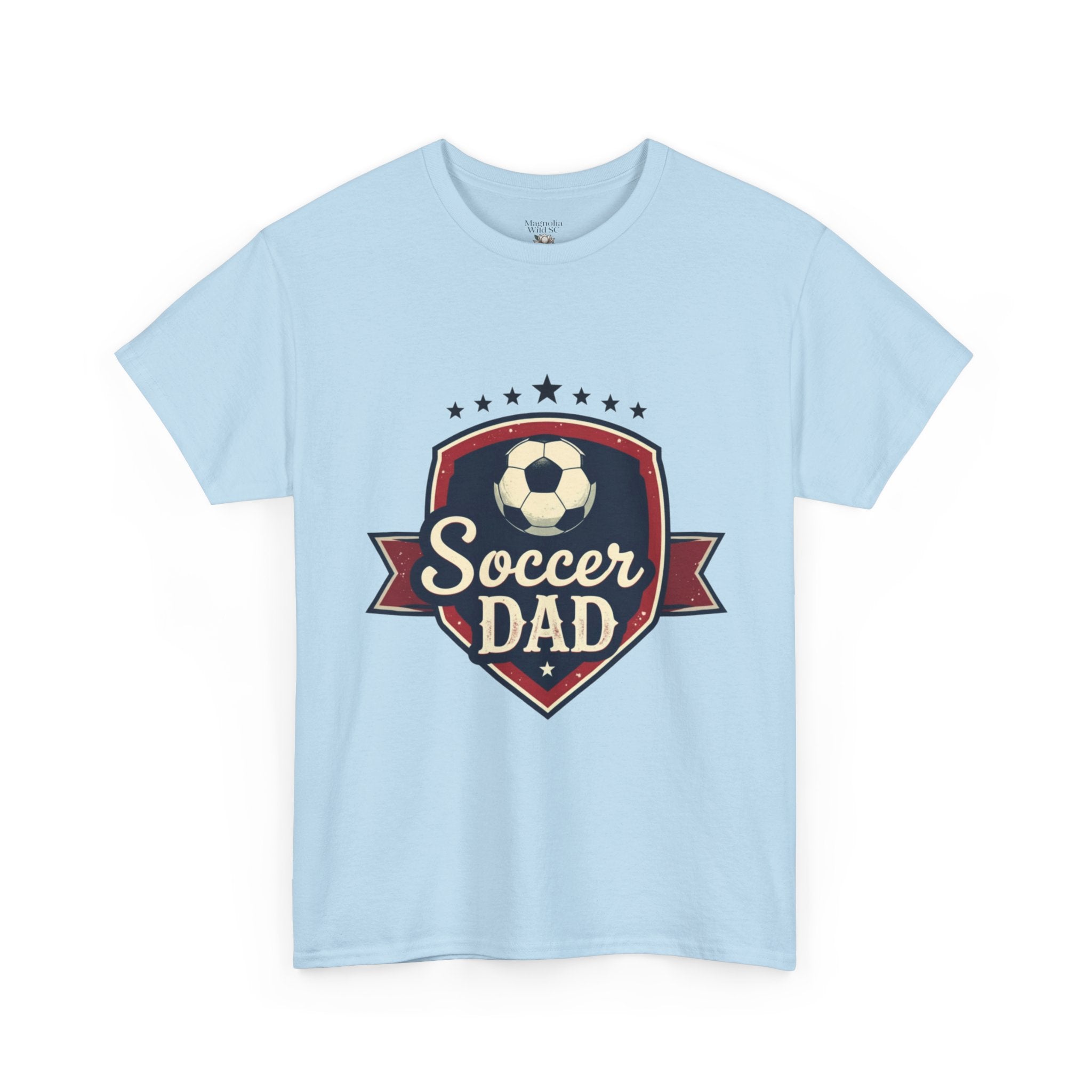 Retro Badge Style: The Vintage Soccer Dad Shield Tee - Magnolia Wild SC