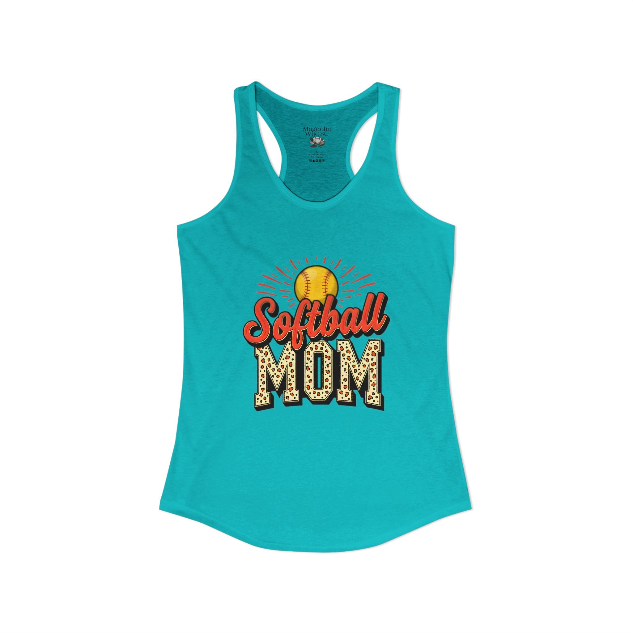 Softball Mom Racerback Tank – Personalized Name & Number Option - Magnolia Wild SC