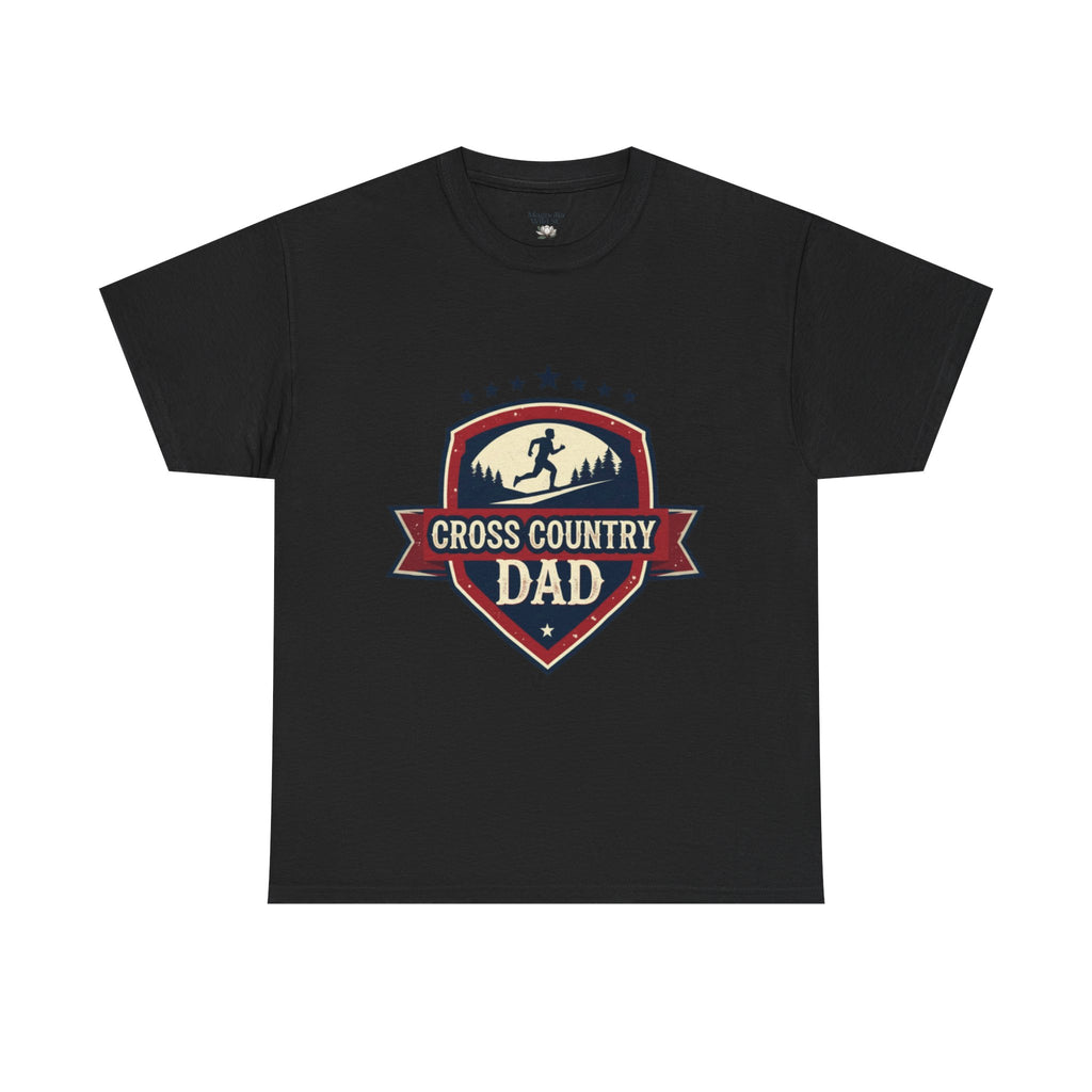 Retro Badge Style: The Vintage Cross Country Dad Shield Tee - Magnolia Wild SC