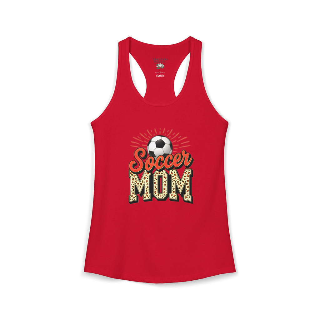 Soccer Mom Racerback Tank – Personalized Name & Number Option | Lightweight Women’s Soccer Tank Top - Magnolia Wild SC