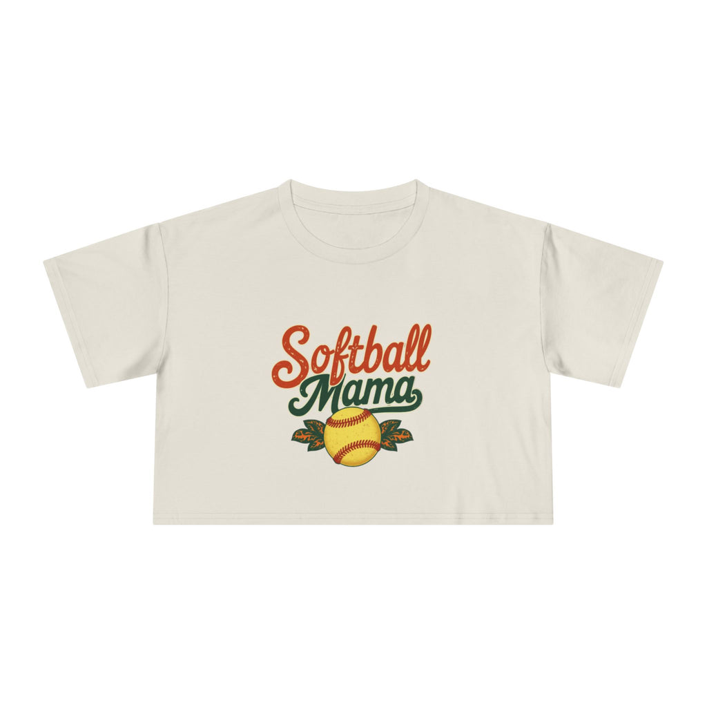 Softball Mama Crop Tee | Retro Softball Graphic, Mom Sports Top - Magnolia Wild SC