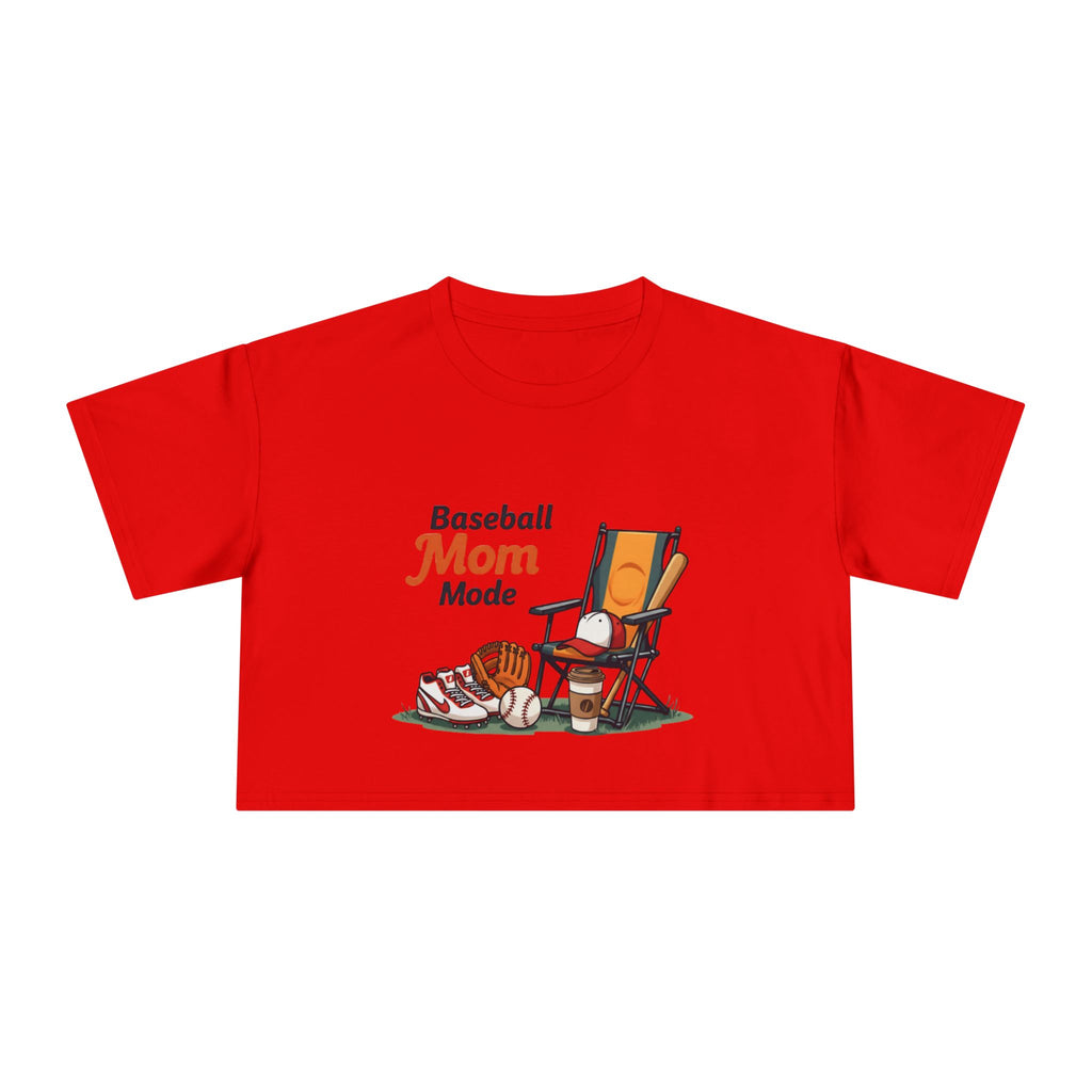 Baseball Mom Mode Crop Tee - Magnolia Wild SC