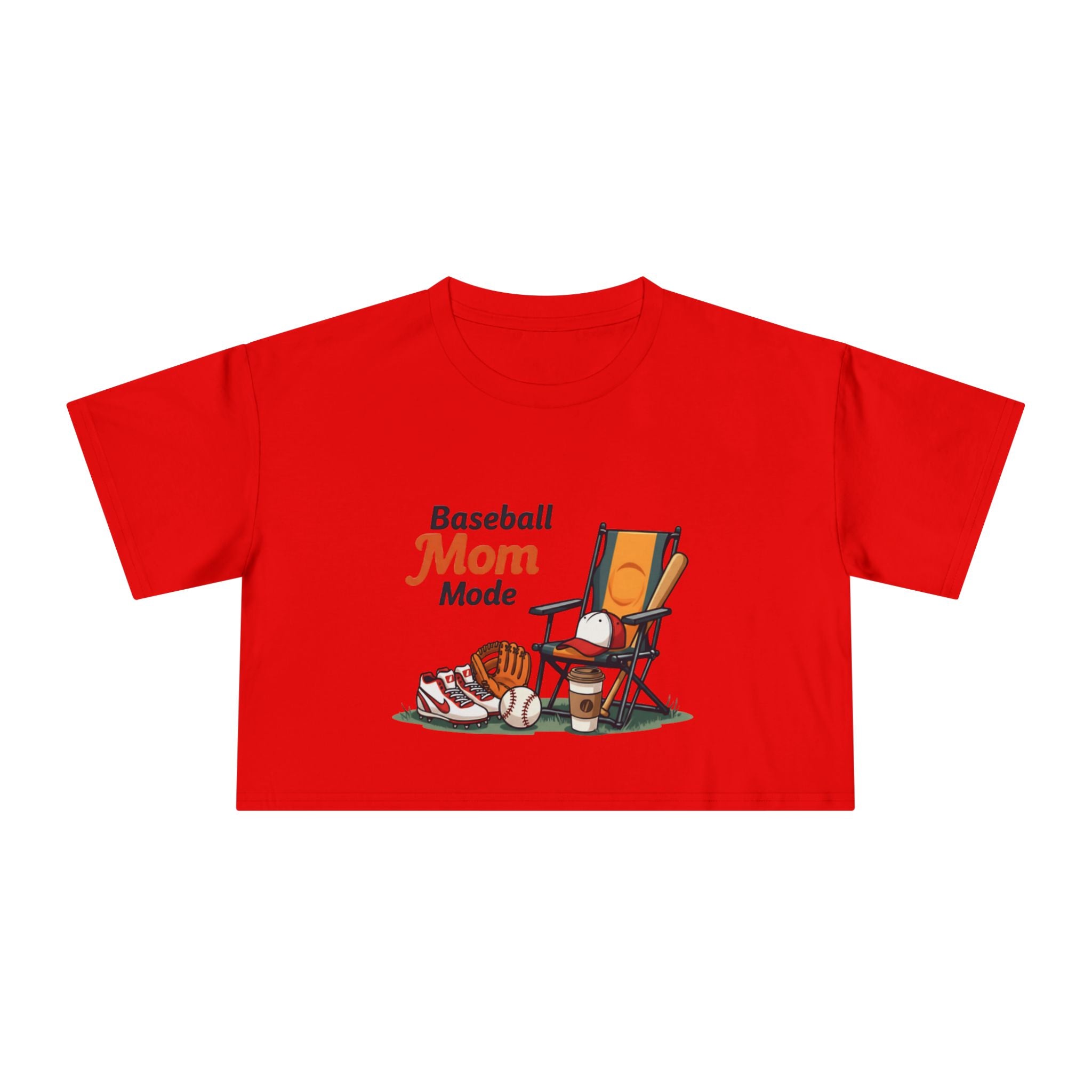 Baseball Mom Mode Crop Tee - Magnolia Wild SC