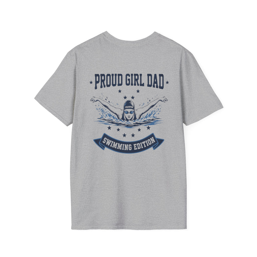 Proud Girl Dad Swim T-Shirt - Perfect Gift for Swim Dads - Magnolia Wild SC