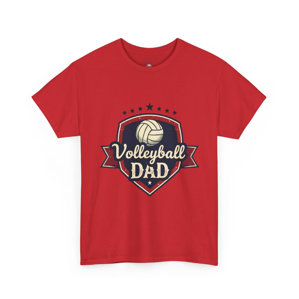 Retro Badge Style: The Vintage Volleyball Dad Shield Tee - Magnolia Wild SC