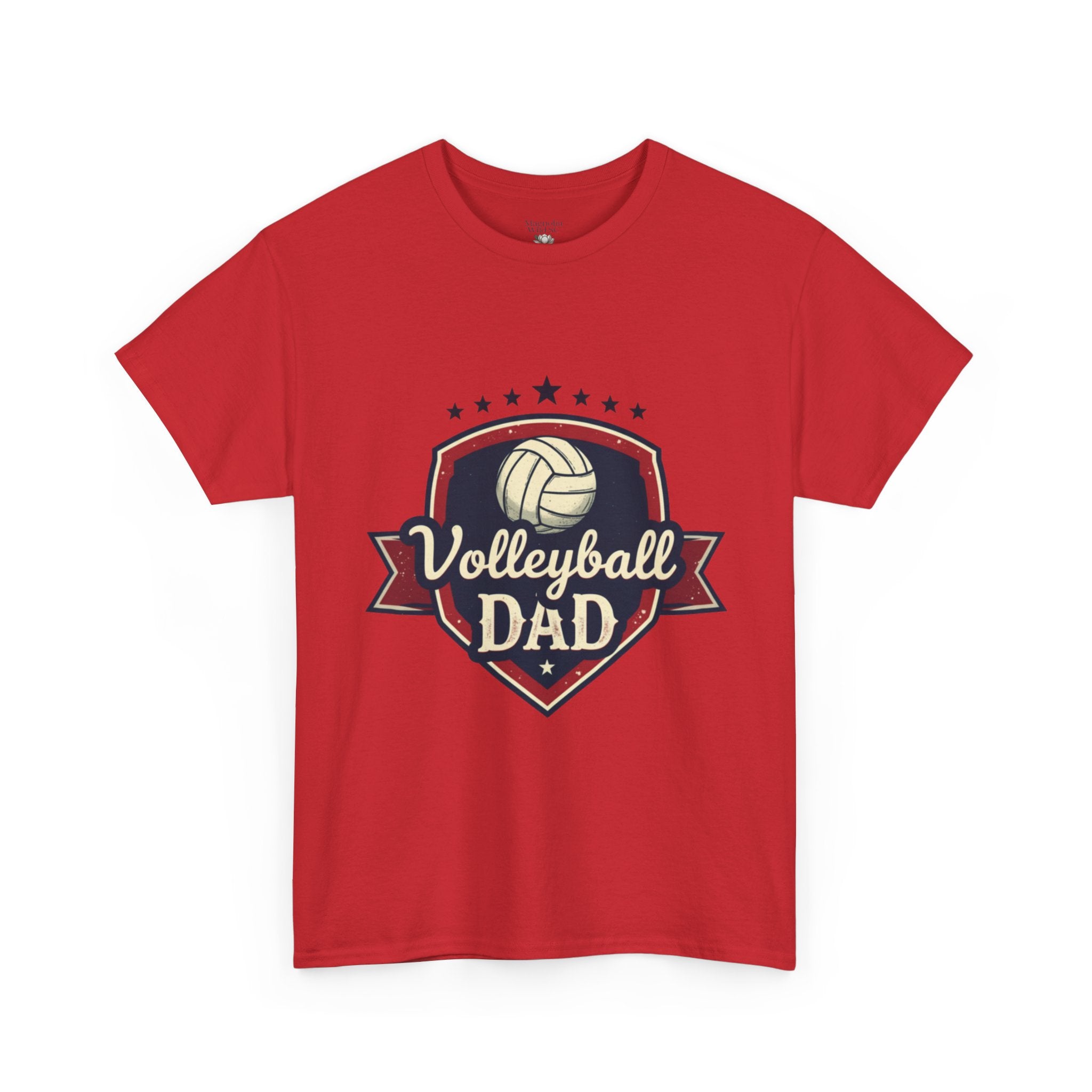 Retro Badge Style: The Vintage Volleyball Dad Shield Tee - Magnolia Wild SC