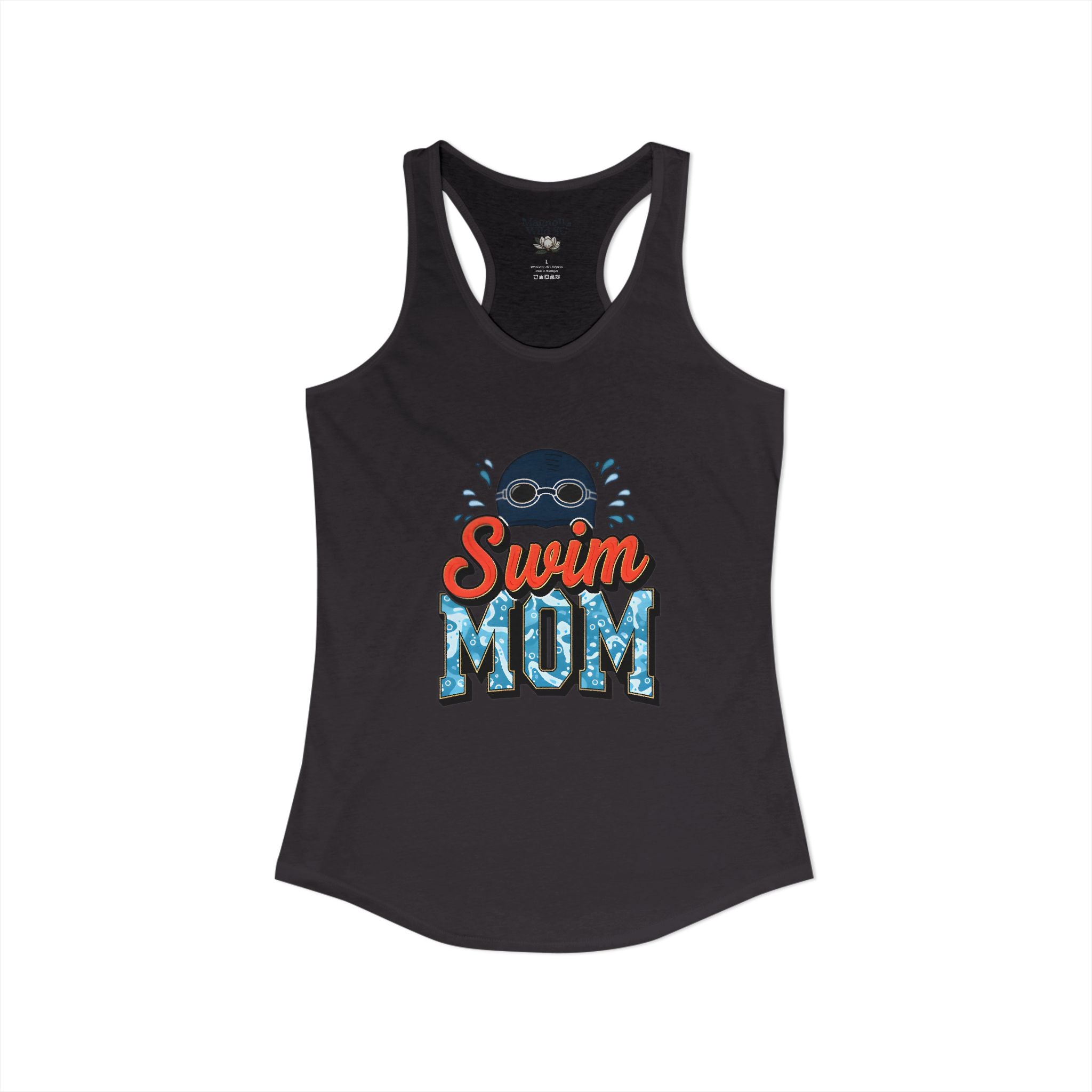Swim Mom Racerback Tank – Personalized Name & Number Option | Lightweight Women’s Swim Tank Top - Magnolia Wild SC