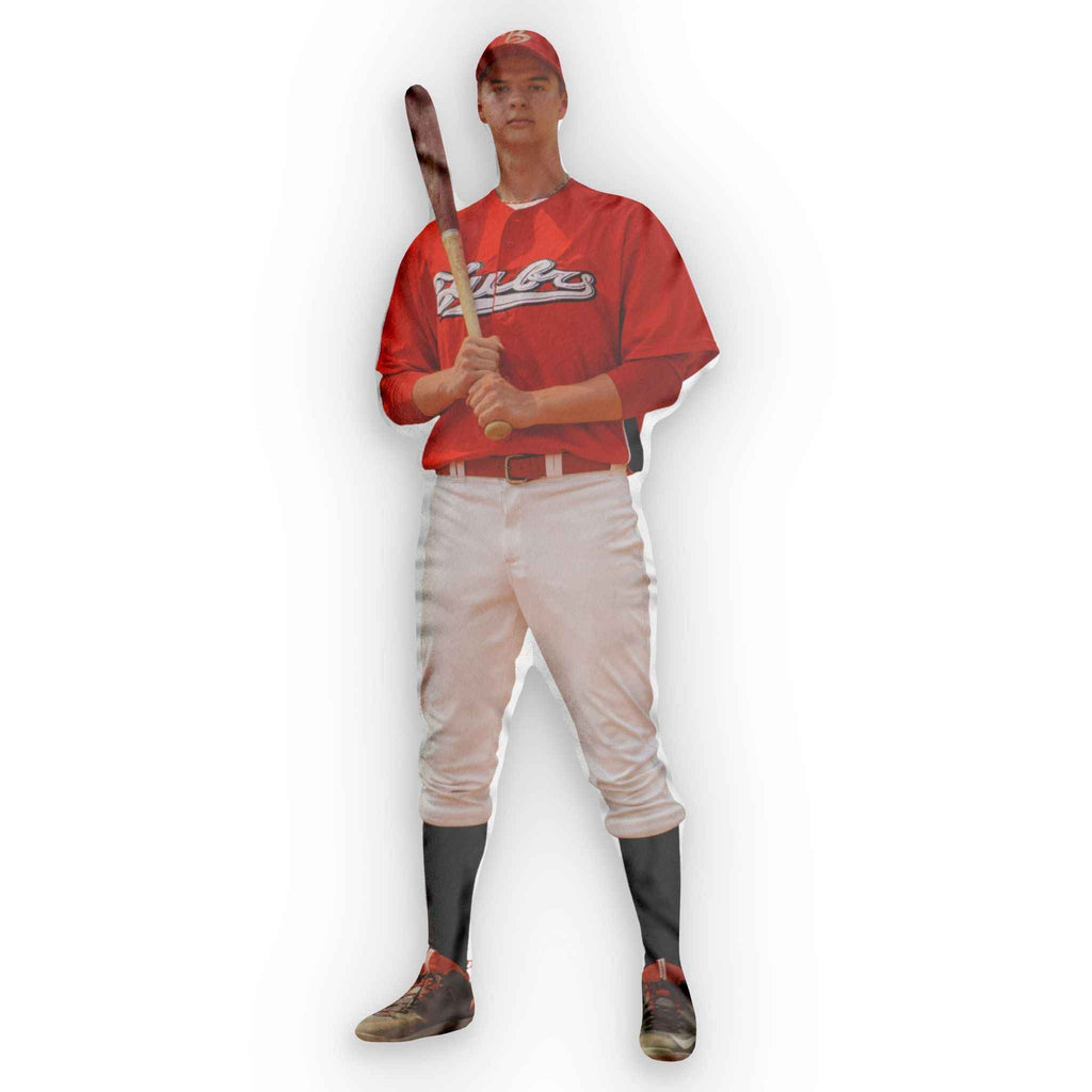 Custom Photo Shaped Pillow — Personalized Full-Body Baseball Player Pillow