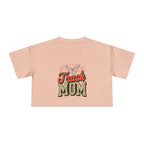Track Mom Cheetah Print Women's Crop Tee - Magnolia Wild SC