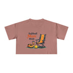 Softball Mom Mode Crop Tee - Magnolia Wild SC
