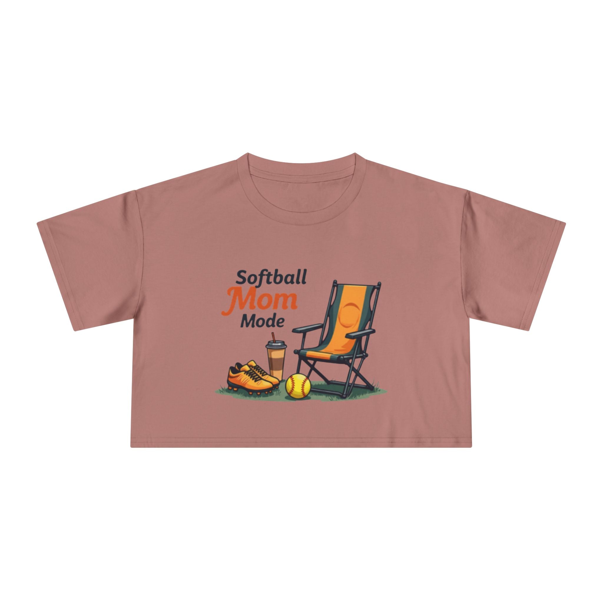 Softball Mom Mode Crop Tee - Magnolia Wild SC