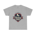 Retro Badge Style: The Vintage Figure Skating Dad Shield Tee
