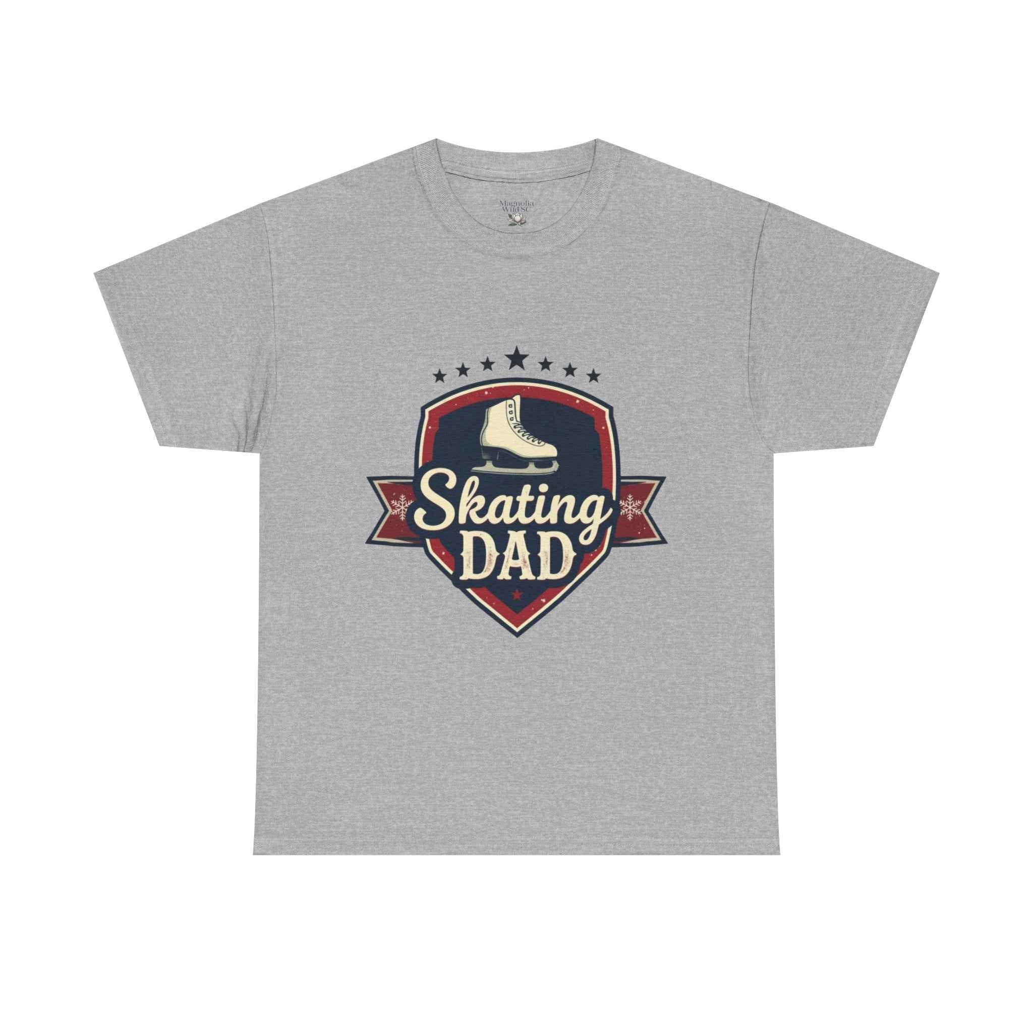 Retro Badge Style: The Vintage Figure Skating Dad Shield Tee