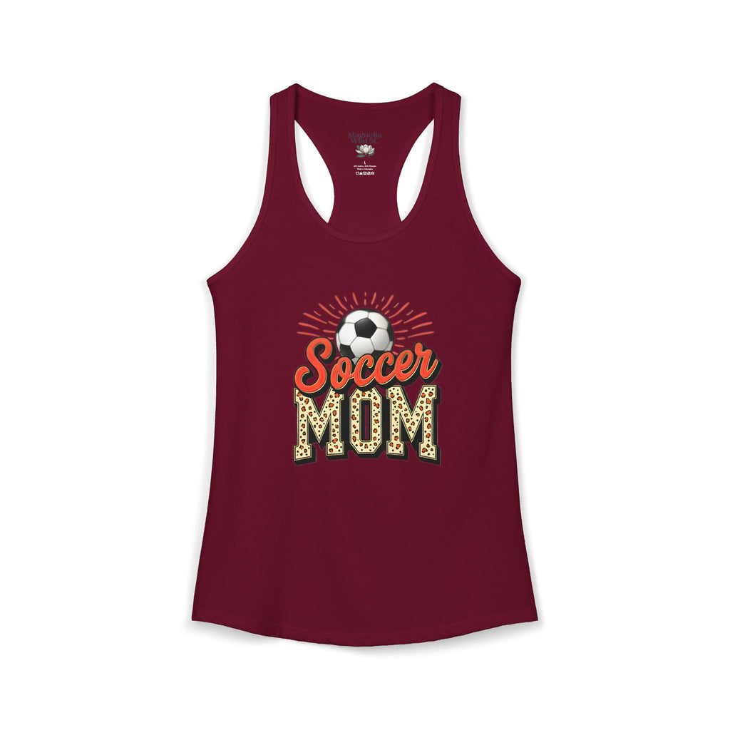 Soccer Mom Racerback Tank – Personalized Name & Number Option | Lightweight Women’s Soccer Tank Top - Magnolia Wild SC
