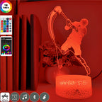 Lacrosse Sports Creative Color Gradient 3D Small Night Light - Magnolia Wild SC