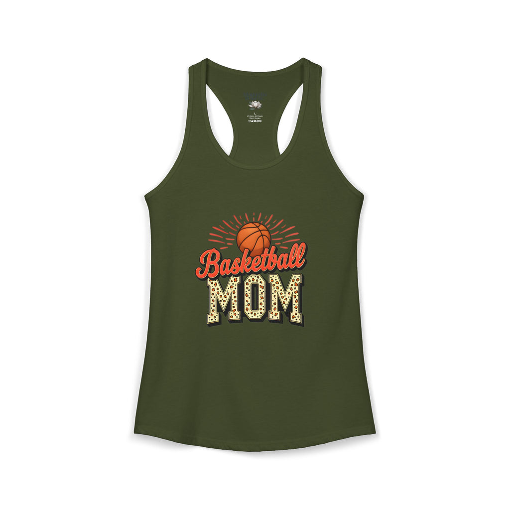 Basketball Mom Racerback Tank – Personalized Name & Number Option | Lightweight Women’s Basketball Tank Top - Magnolia Wild SC