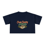 Cross Country Mama Crop Tee | Retro Cross Country Graphic, Mom Sports Top - Magnolia Wild SC