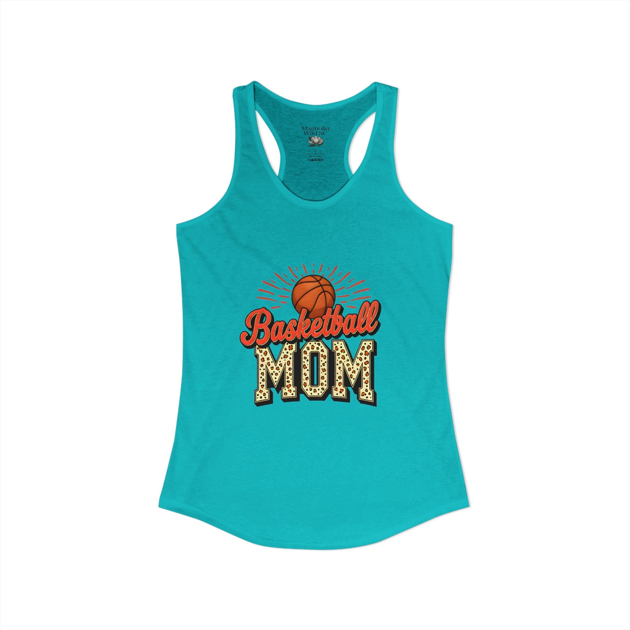 Basketball Mom Racerback Tank – Personalized Name & Number Option | Lightweight Women’s Basketball Tank Top - Magnolia Wild SC