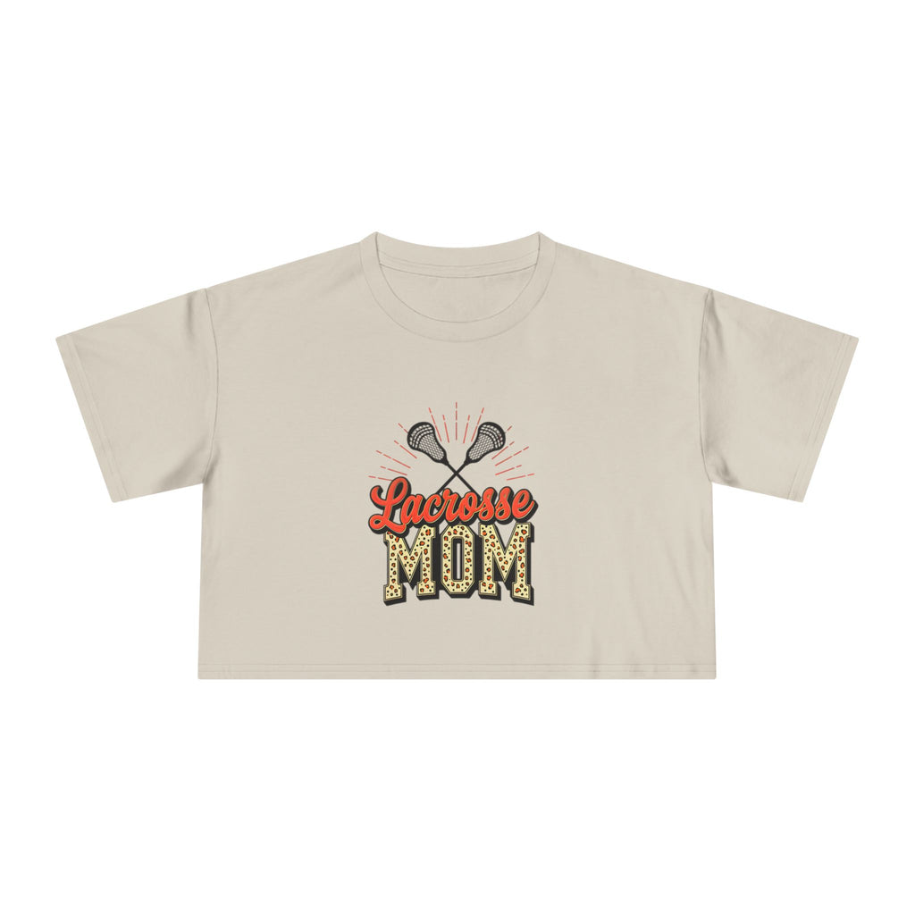 Lacrosse Mom Cheetah Print Women's Crop Tee - Magnolia Wild SC